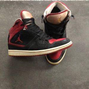 Jordan size 11.5 high top tennis shoe. Worn.